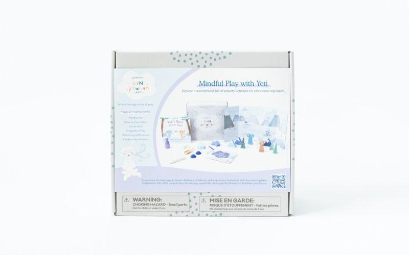 Kinspiration Kit Yeti's Best Snow Day Wooden Sensory Kit made by Slumberkins