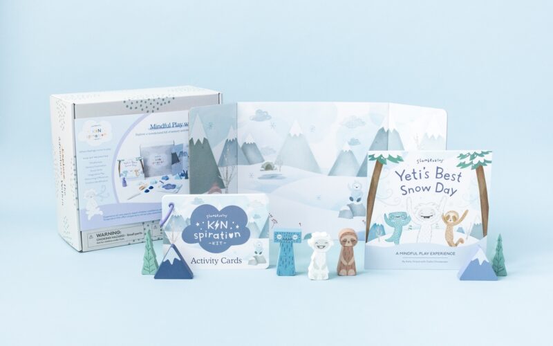 Slumberkins Kinspiration Kit Yeti's Best Snow Day Wooden Sensory Kit