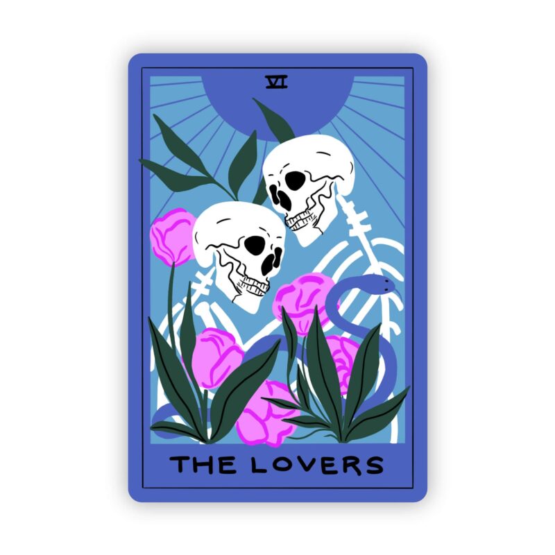 Big Moods The Lovers Tarot Card Sticker