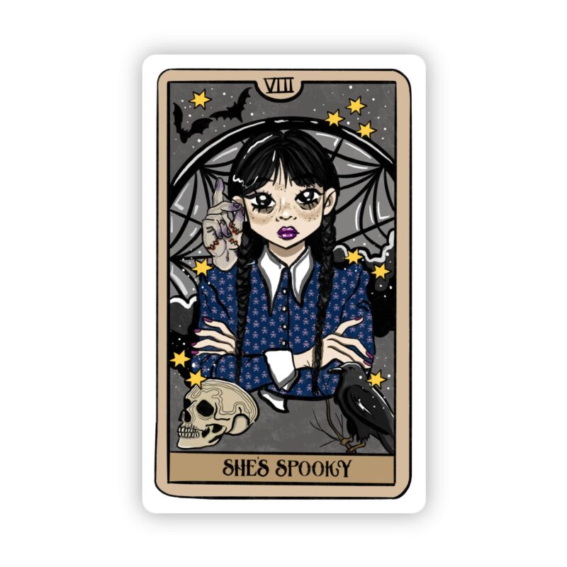 Big Moods She's Spooky Tarot Card Sticker