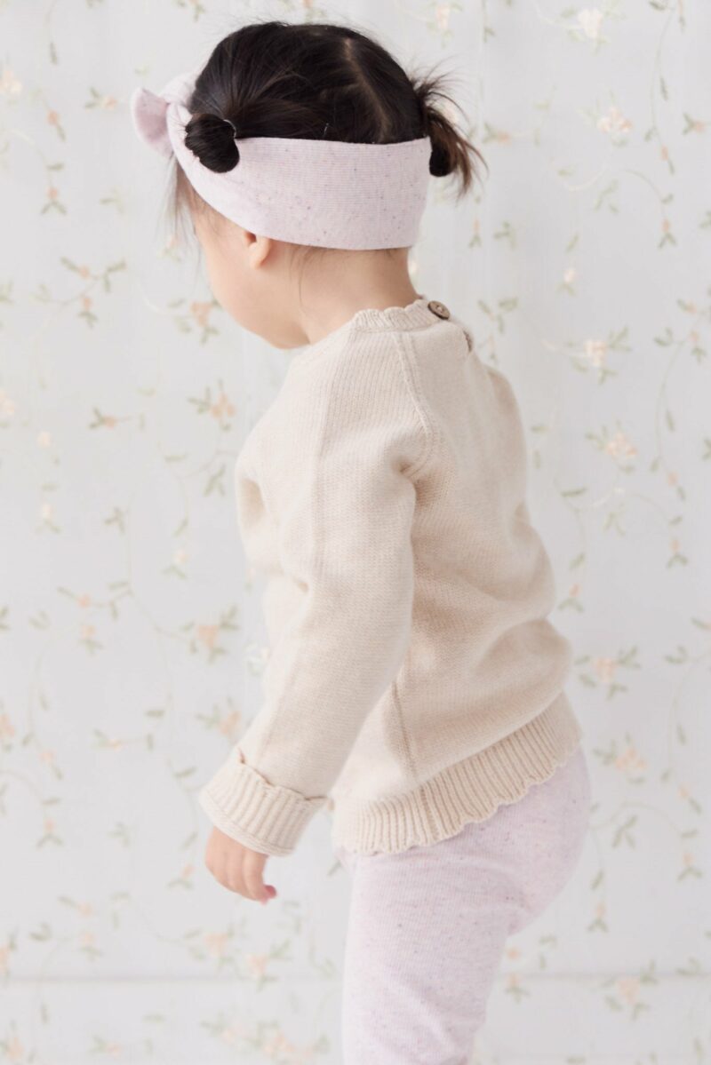 Audrey Knitted Jumper In Oatmeal Marle from Jamie Kay