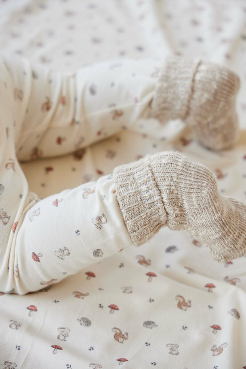 Organic Cotton Everyday Legging In Woodland Friends available at Blossom