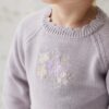 Audrey Knitted Jumper In Starling Goldie Bouquet