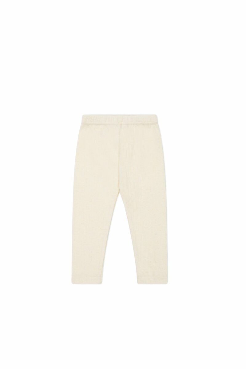 Organic Cotton Fine Rib Legging In Lily Fleck from Jamie Kay