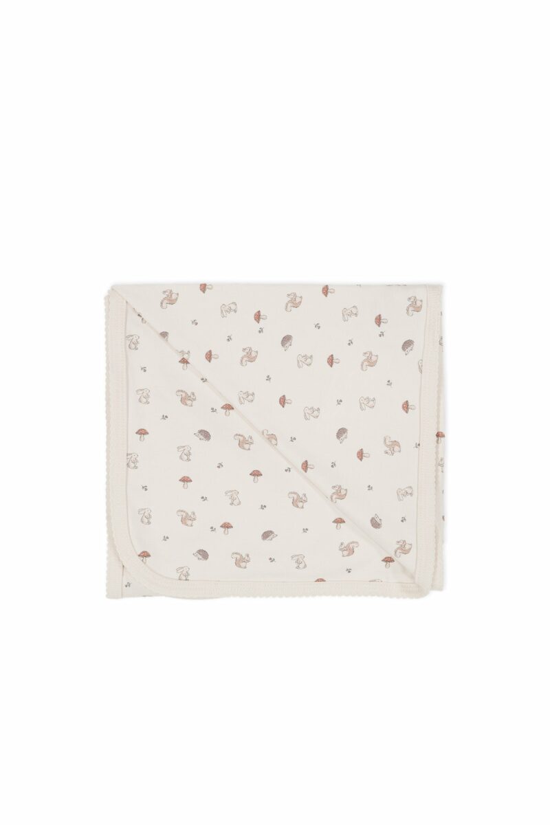 Organic Cotton Wrap Blanket In Woodland Friends from Jamie Kay