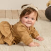 Quincy Mae Rosie Romper In Golden