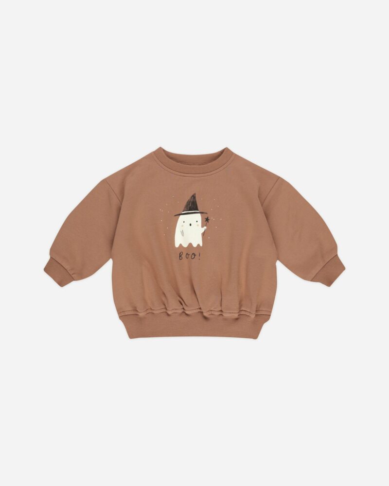 Relaxed Fleece Sweatshirt In Boo from Quincy Mae