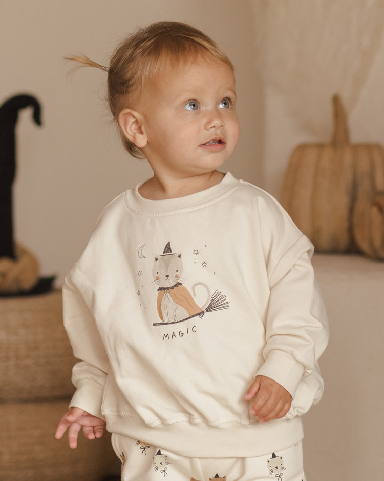 Quincy Mae Relaxed Fleece Sweatshirt In Magic