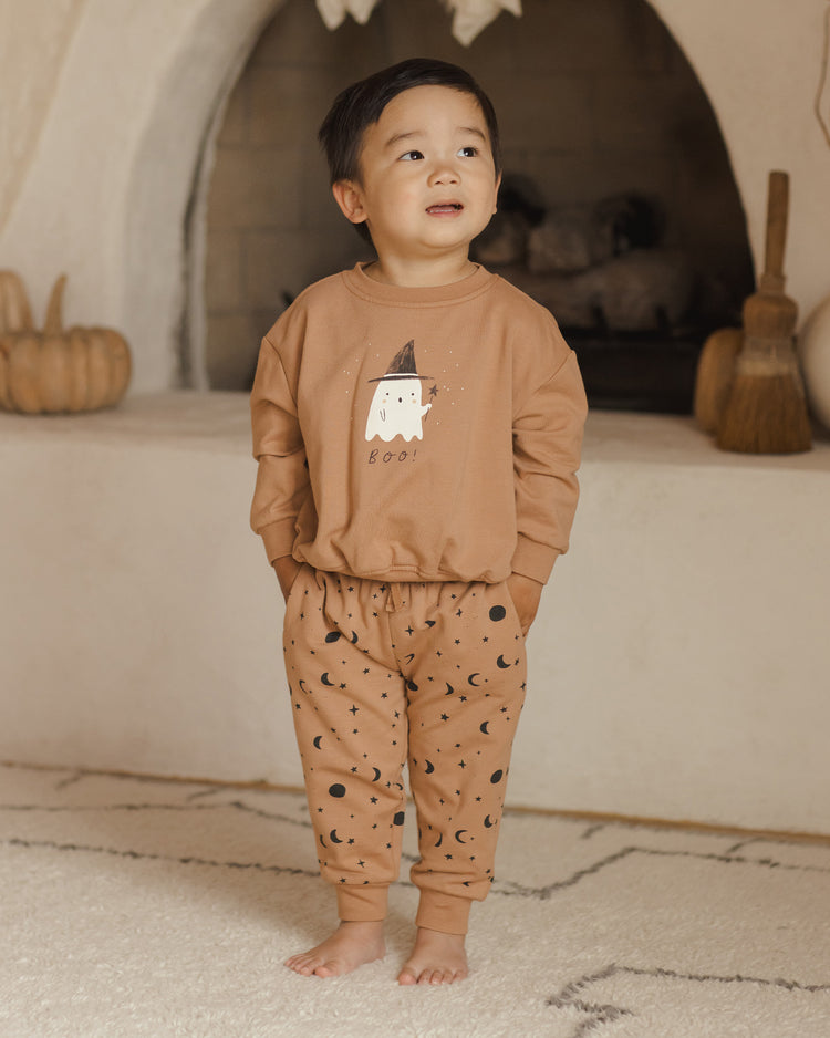 Quincy Mae Relaxed Fleece Sweatshirt In Boo