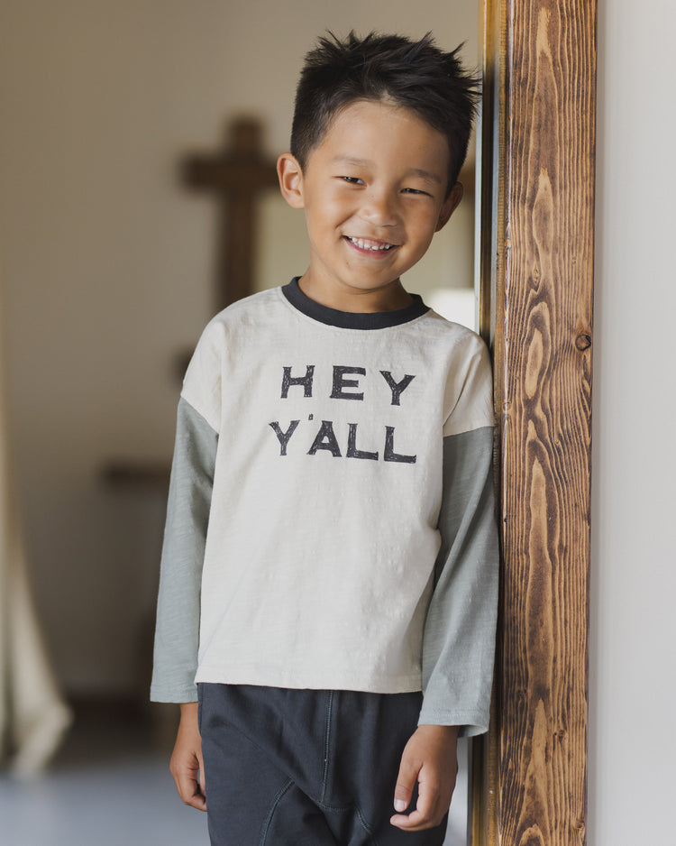 Rylee & Cru Camden Long Sleeve Tee In Hey Y'All