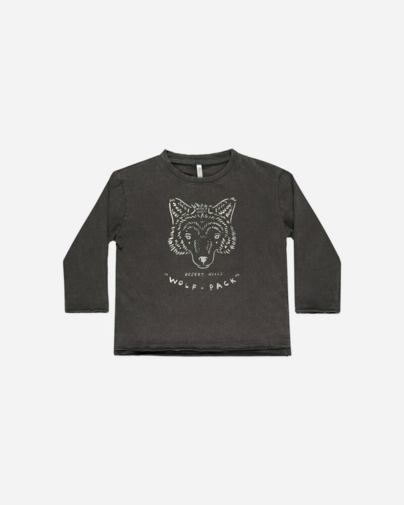 Raw Edge Long Sleeve Tee In Wolf Pack from Rylee & Cru