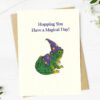 Big Moods Hopping You Have A Magical Day Frog Pun Birthday Card