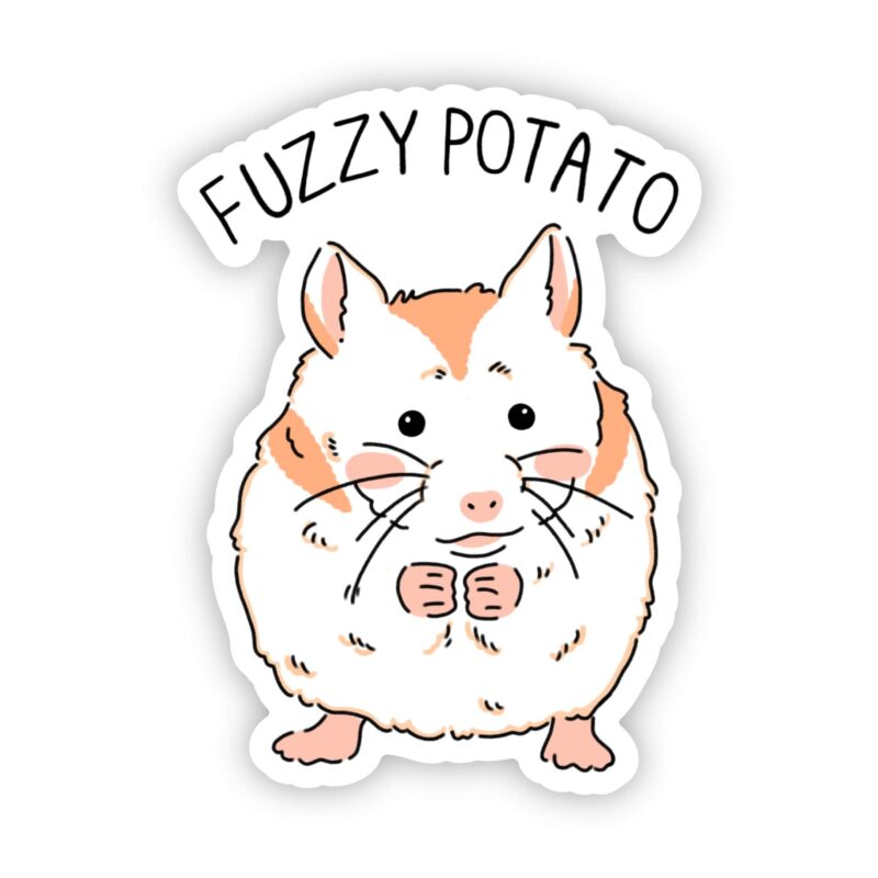 Big Moods Fuzzy Potato Hamster Sticker