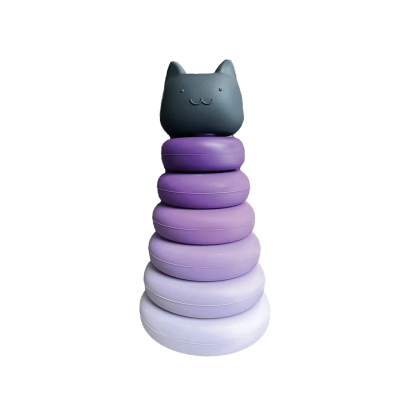 Emerson and Friends Cat Silicone Stacking Game