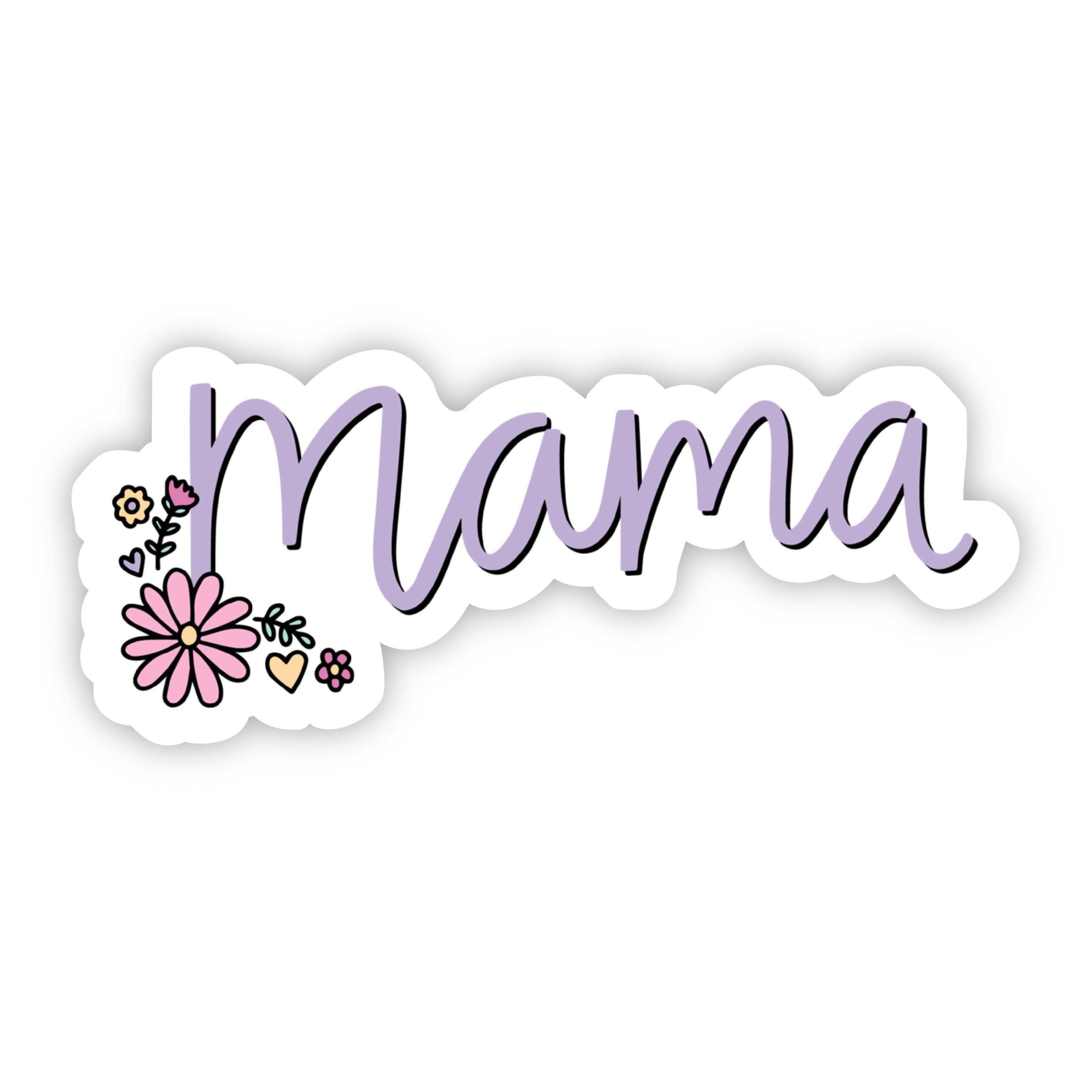 Big Moods Mama Purple Floral Sticker