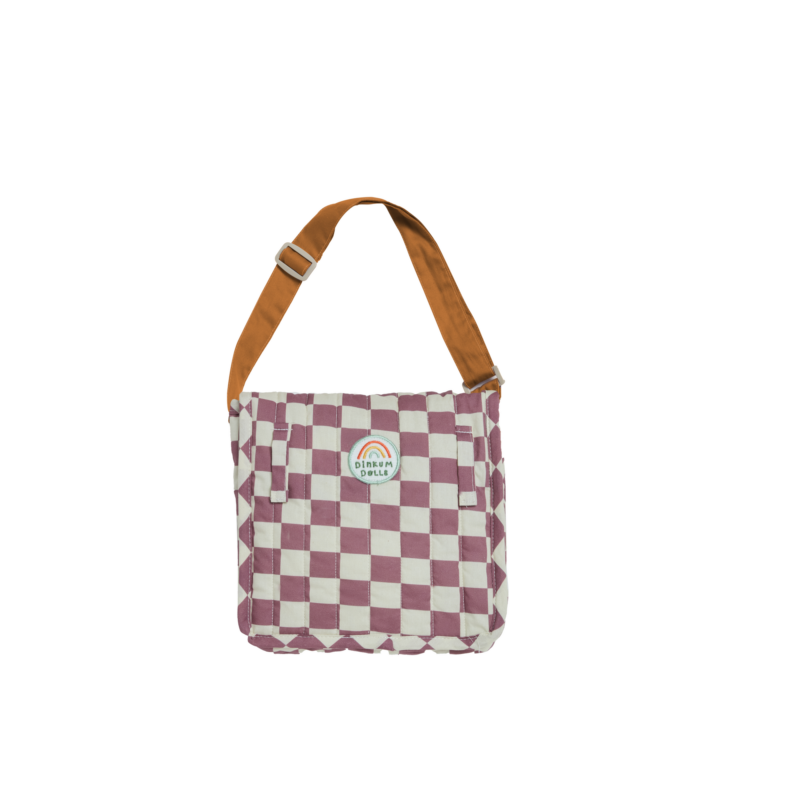 Carrie Convertible Changing Bag & Mat Plum Check from Olli Ella