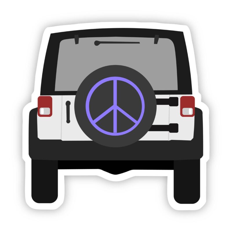 Big Moods Peace Sign Jeep Sticker