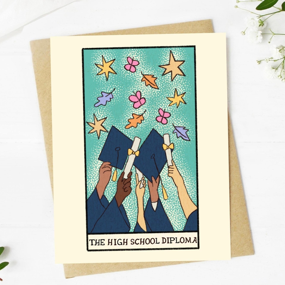 Big Moods The High School Diploma Graduation Card