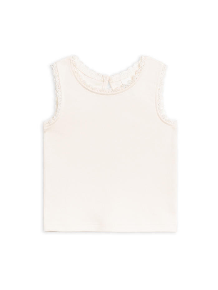 Colored Organics Selene Lace Tank in Ivory