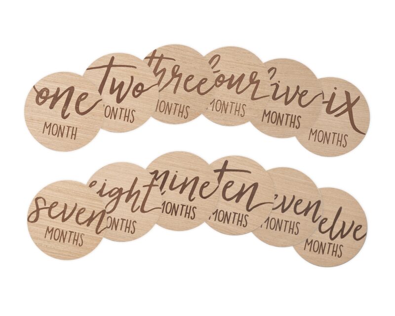 Baby Wooden Milestone Markers from Kate & Milo