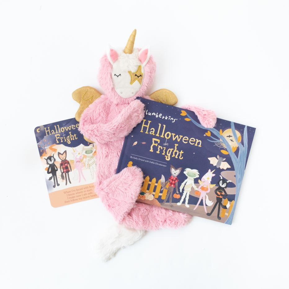 Slumberkins Halloween Fright Pegasus Snuggler Set