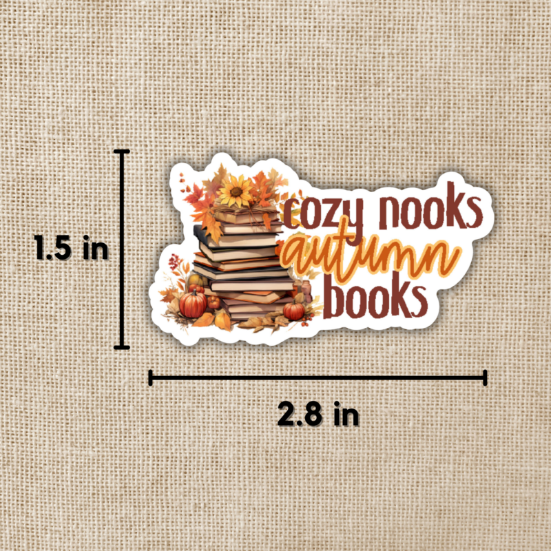 Cozy Nooks Autumn Books Sticker from Wildly Enough