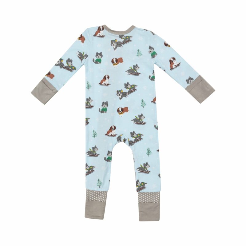 Mush Puppies Bamboo Viscose Zipper Romper from Angel Dear