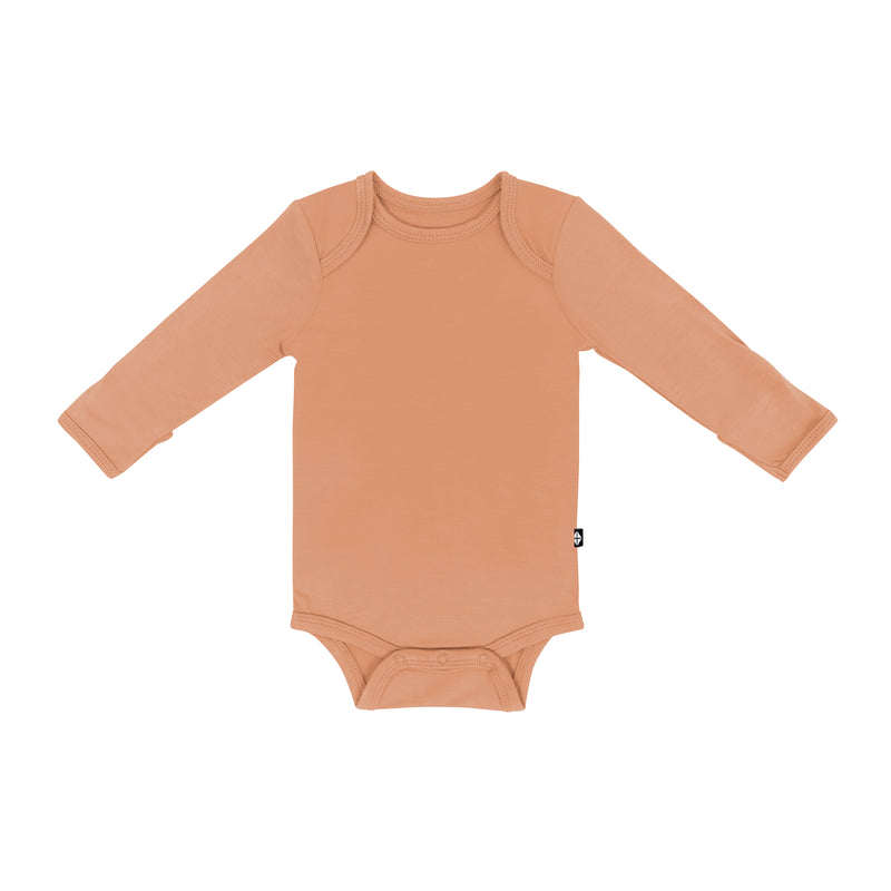 Kyte BABY Long Sleeve Bodysuit in Apricot