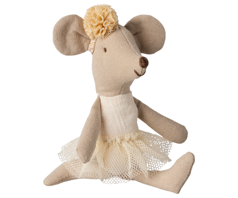 Ballerina Little Sister Mouse Off-White made by Maileg