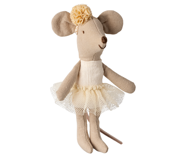 Maileg Ballerina Little Sister Mouse Off-White