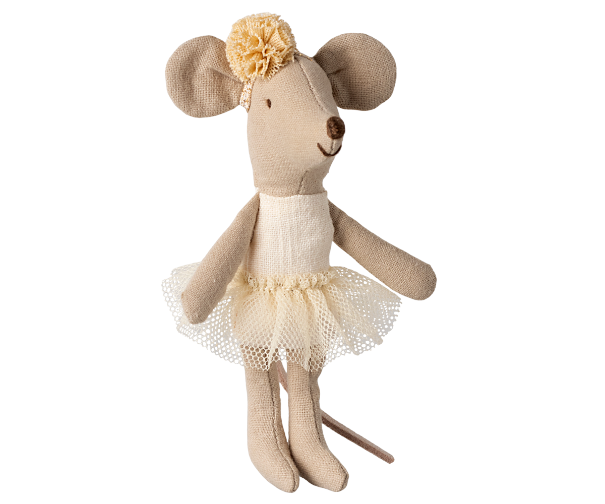 Maileg Ballerina Little Sister Mouse Off-White