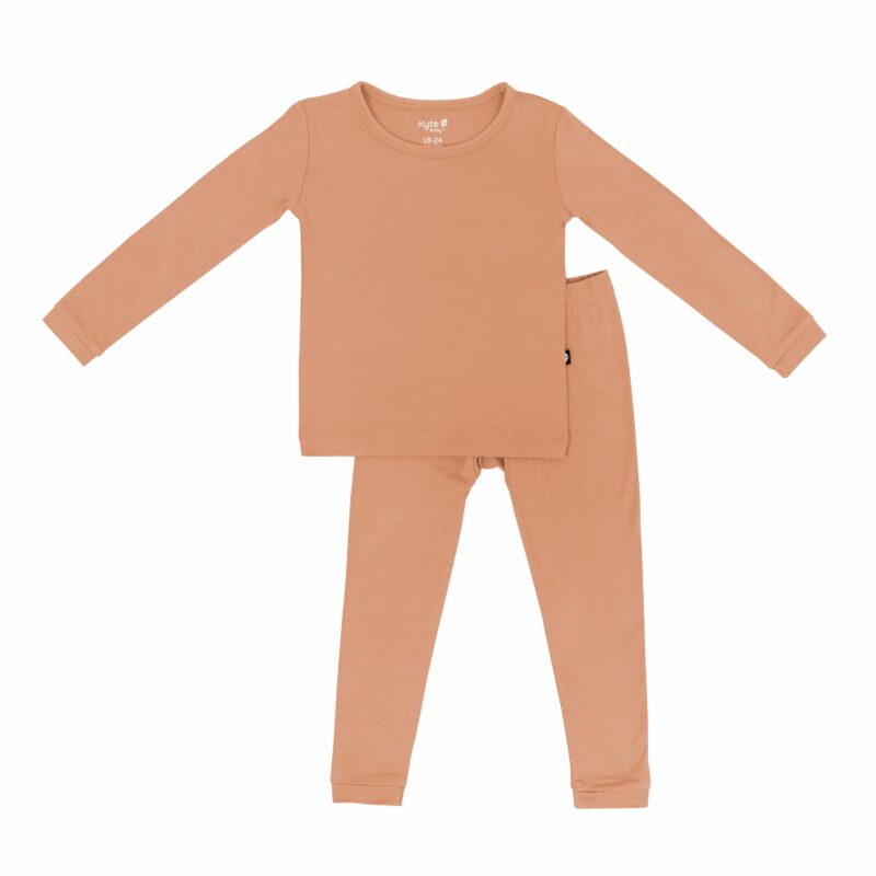 Long Sleeve Pajamas in Apricot from Kyte BABY