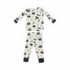 Black and White Halloween Long Sleeve Loungewear Set