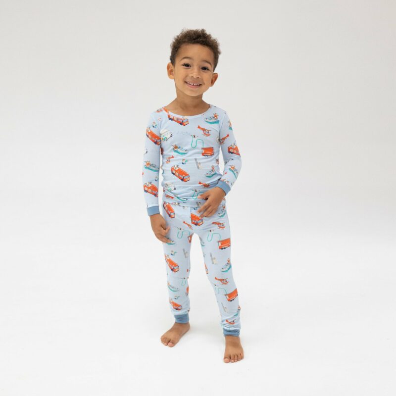 Rescue Vehicle Dogs Long Sleeve Loungewear Set from Angel Dear