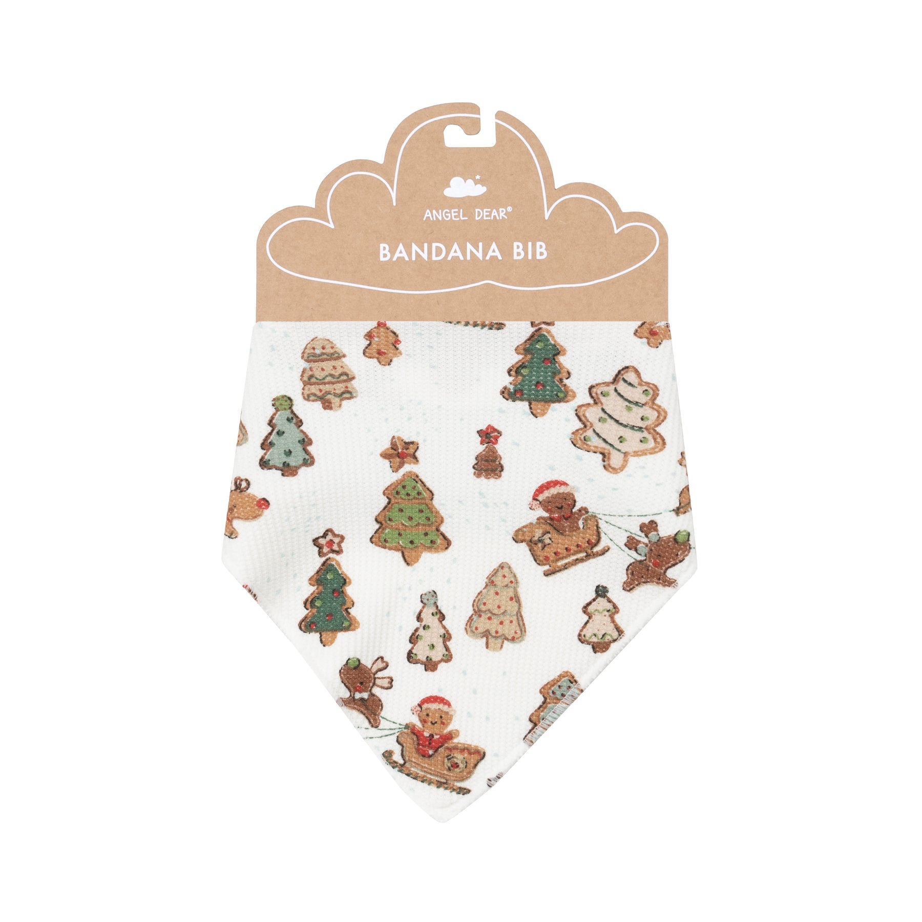 Angel Dear Gingerbread Sleigh Ride Bandana Bib