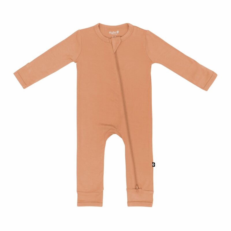 Zippered Romper in Apricot from Kyte BABY