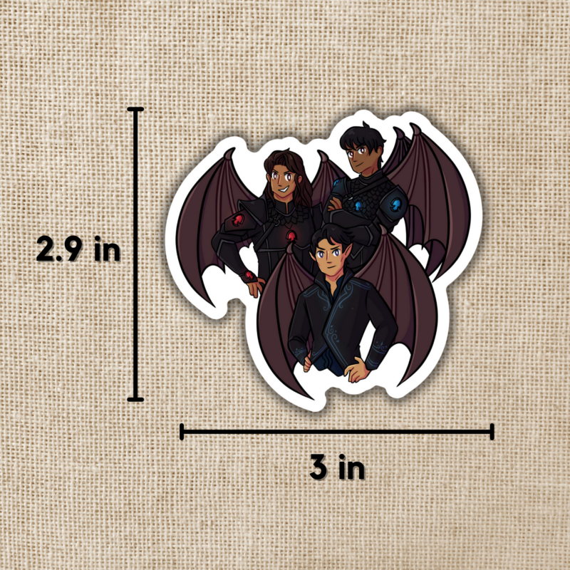 Bat Boys Illyrian Warriors Sticker | ACOTAR from Wildly Enough