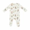 French Toast Bamboo Viscose Zipper Footie from Angel Dear