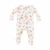 Angel Dear Cute Pasta Bamboo Viscose Zipper Footie