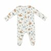 Delicate Safari Bamboo Viscose Zipper Footie