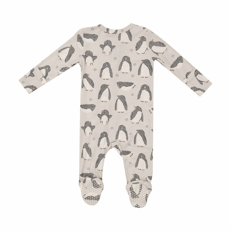 Penguin Pals Bamboo Viscose Zipper Footie