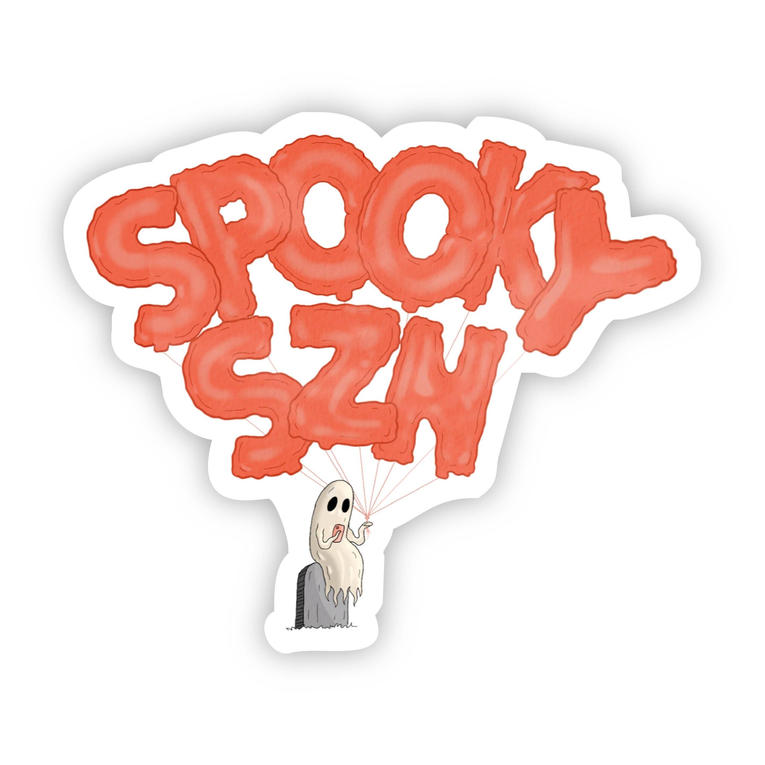 Big Moods Spooky Szn White Background Halloween Sticker