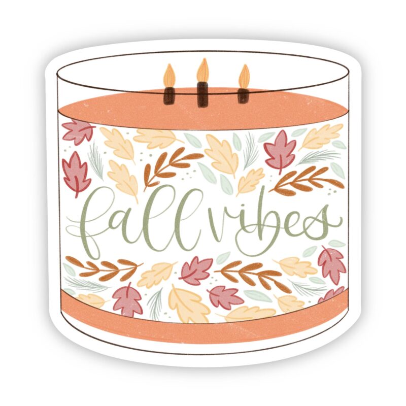 Big Moods Fall Vibes Candle Sticker