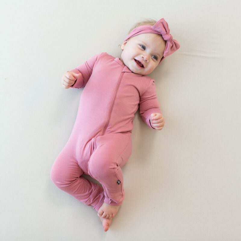 Kyte BABY Zippered Romper in Apple Blossom