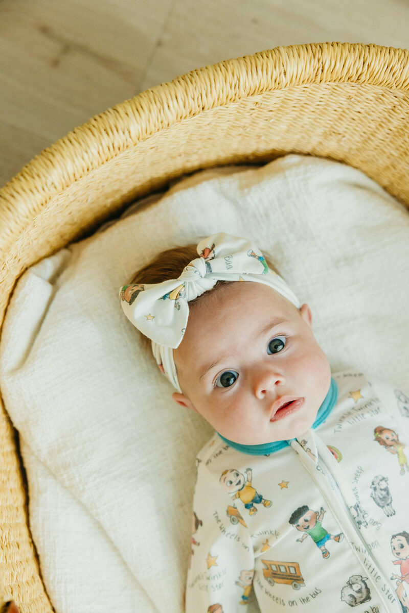 CoComelon Friends Knit Headband Bow from Copper Pearl