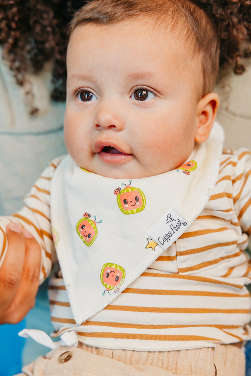 Copper Pearl CoComelon Friends Bandana Bib Set 4-Pack part of our  collection