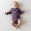 Kyte BABY Long Sleeve Bodysuit in Currant