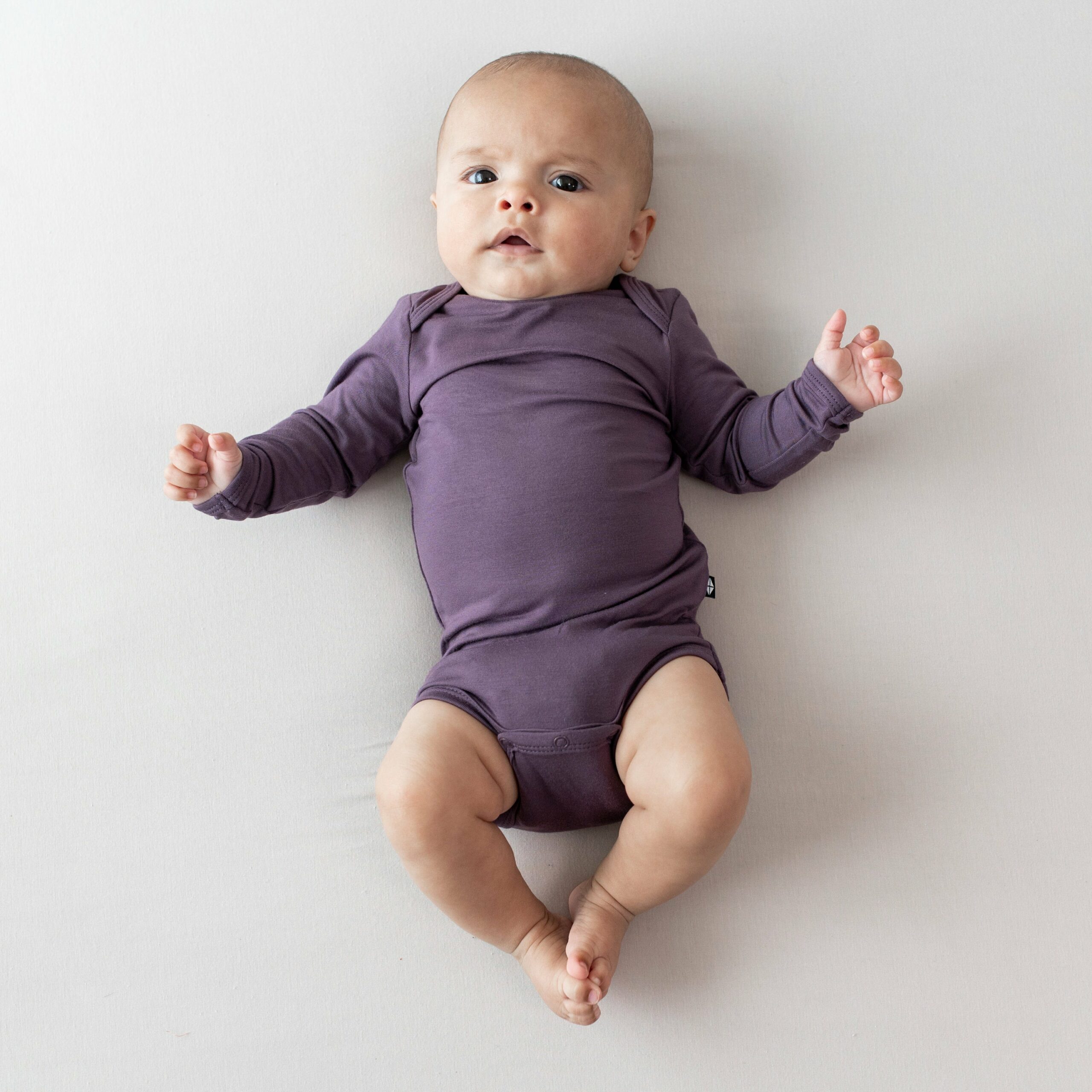 Kyte BABY Long Sleeve Bodysuit in Currant