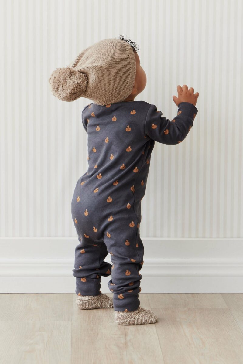 Organic Cotton Reese Zip Onepiece in Fox Cubs Constellation 