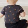 Organic Cotton Hudson Short Sleeve Bodysuit in Fox Cubs Constellation  from Jamie Kay